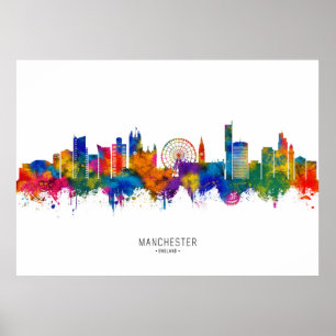 Affiche Manchester England Skyline
