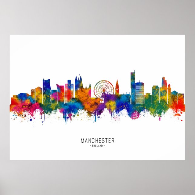 Affiche Manchester England Skyline (Devant)