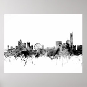Affiche Manchester England Skyline