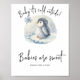 Affiche Manchot - Les bébés sont mignons