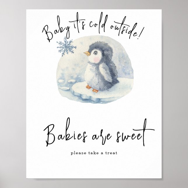 Affiche Manchot - Les bébés sont mignons  (Devant)