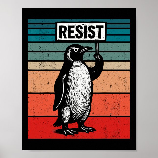 Affiche Manchots de la résistance contre les droits de dou (Devant)
