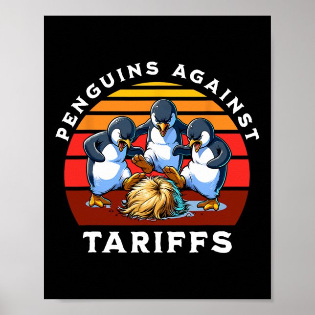 Affiche Manchots drôles contre les tarifs résistent aux ho (Devant)