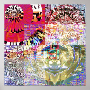 Affiche Mandala 1,9 de mosaïque