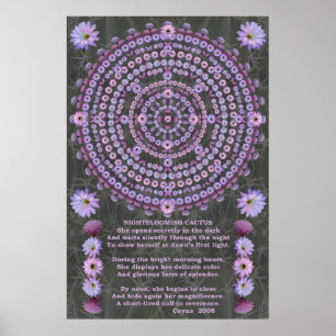 Affiche Mandala 5 de Nightblooming avec le poème