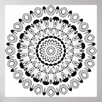 Mandala à anneau à contraste audacieux avec couche