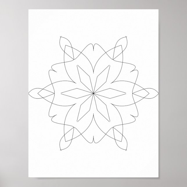 Affiche - Mandala à colorier (Devant)
