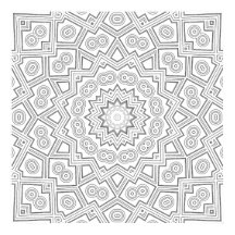 Mandala à motif en étoile angulaire en éclats de c