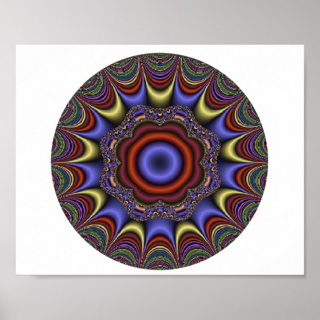 Affiche Mandala Abstrait (Devant)