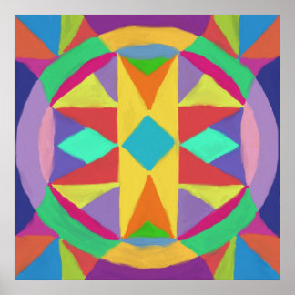 Affiche Mandala Abstrait