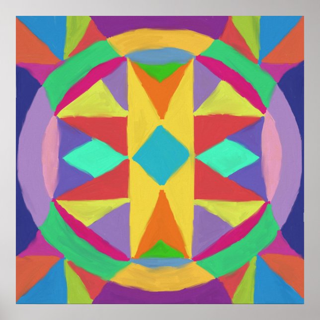 Affiche Mandala Abstrait (Devant)