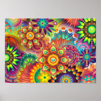 Mandala Abstrait Spirituel Psychedélique Trippy