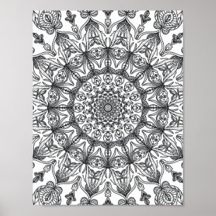 Affiche Mandala Adult Coloration Doodle Couleur Cette