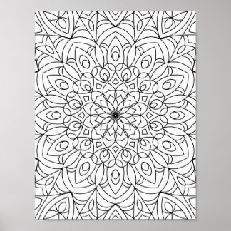 Affiche Mandala Adult Coloration Doodle Couleur Cette