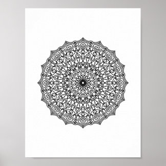 Affiche Mandala Adult Coloration Doodle Couleur Cette