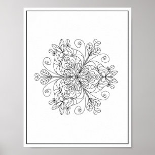 Affiche Mandala Adult Coloration Doodle Couleur Cette