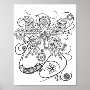 Affiche Mandala Adult Coloration Doodle Couleur Cette