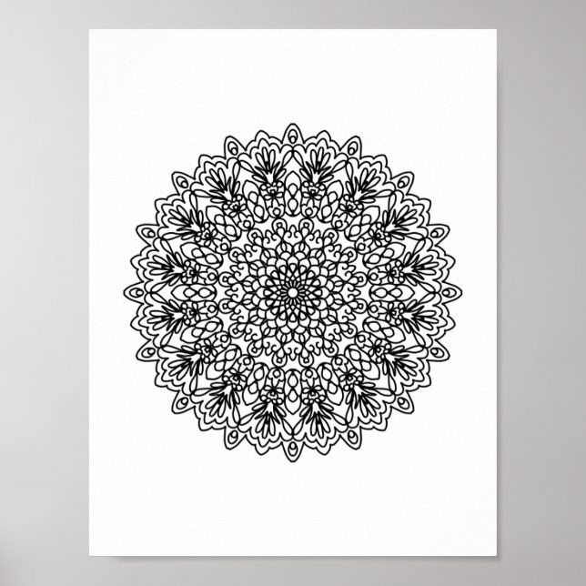 Affiche Mandala Adult Coloration Doodle Couleur Cette (Devant)