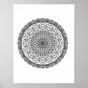 Affiche Mandala Adult Coloration Doodle Couleur Cette