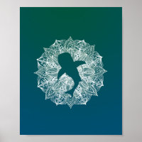Mandala Circle Turquoise Whale Shark