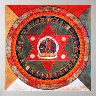 Affiche Mandala Cosmic Diagram for Meditation