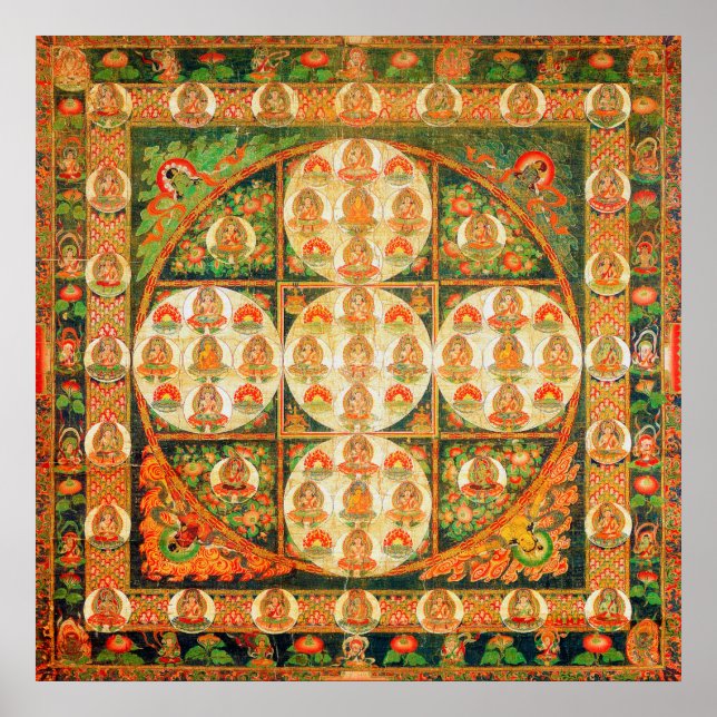 Affiche Mandala Cosmic Diagram for Meditation (Devant)