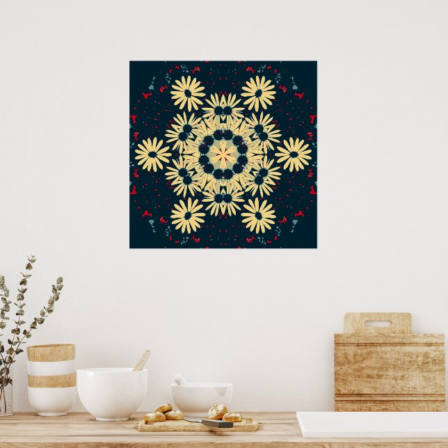Affiche Mandala Daisy Dreams (Cuisine)