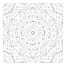 Mandala de symétrie de pétale de cœur à colorier A