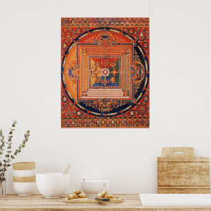 Affiche Mandala de Vajradhatu Thangka