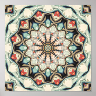 Affiche Mandala des Tons de Terre