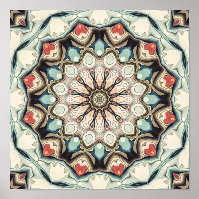 Affiche Mandala des Tons de Terre (Devant)