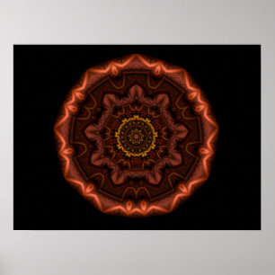 Affiche Mandala en cuivre