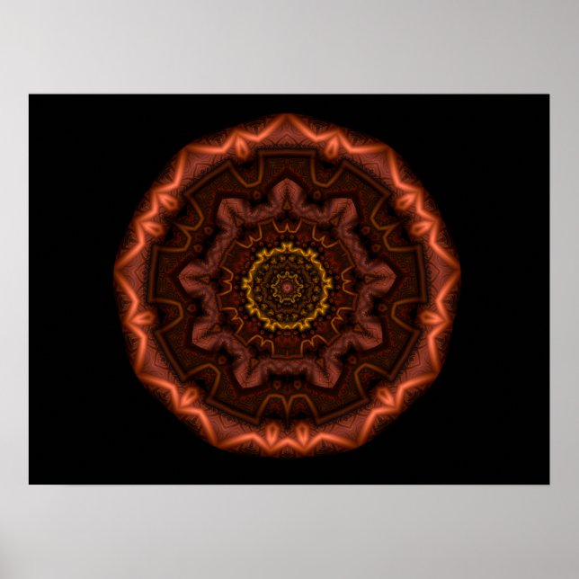 Affiche Mandala en cuivre (Devant)