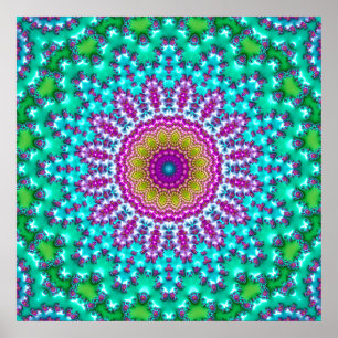 Affiche Mandala fractal 3