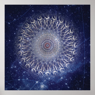 Affiche Mandala Galaxy Art céleste