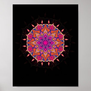 Affiche Mandala Géométrie Sacrée Prana Art Yoga Mantra Om
