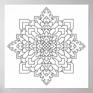 Affiche Mandala géométrique #13