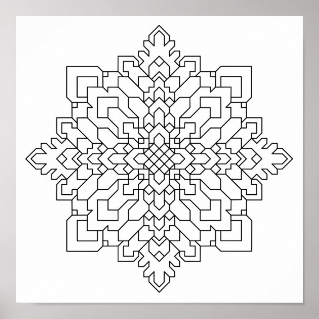 Affiche Mandala géométrique #13 (Devant)