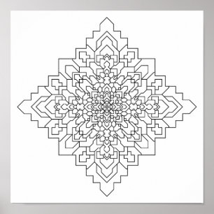 Affiche Mandala géométrique n° 10