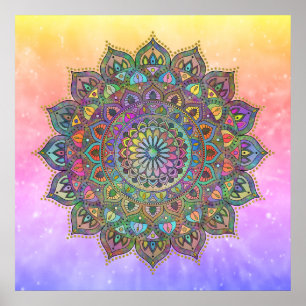 Affiche Mandala Inde Style 1