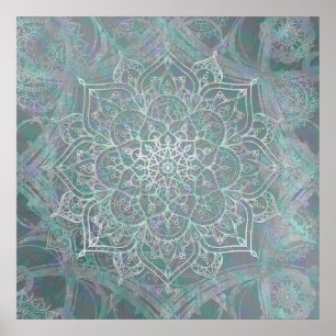 Affiche Mandala Iridescent Bohème Chic