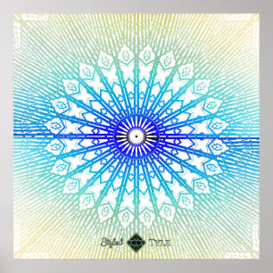 Affiche Mandala Miroir de l'Ombre ( Arc-en-ciel )