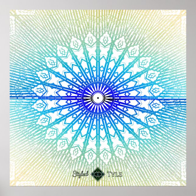 Affiche Mandala Miroir de l'Ombre ( Arc-en-ciel ) (Devant)