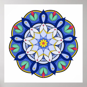 Affiche Mandala Motif 01