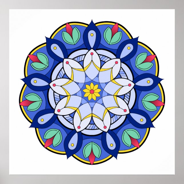 Affiche Mandala Motif 01 (Devant)