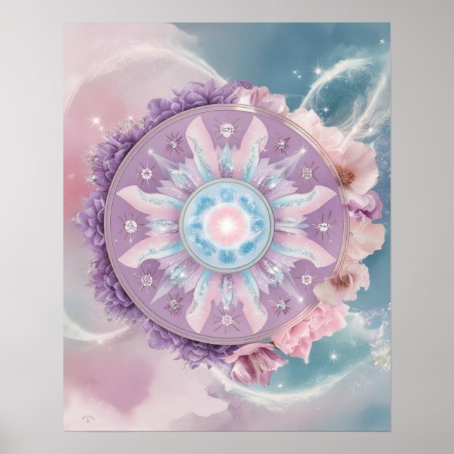 Affiche Mandala mystique violet | Astrologie de rêve (Devant)
