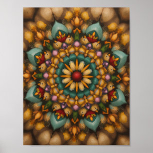 Affiche Mandala - Oeuvre murale inspirée de la nature