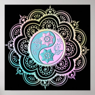 Affiche Mandala Pastel