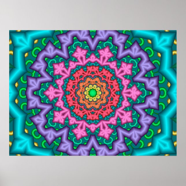 Affiche Mandala Pastels (Devant)