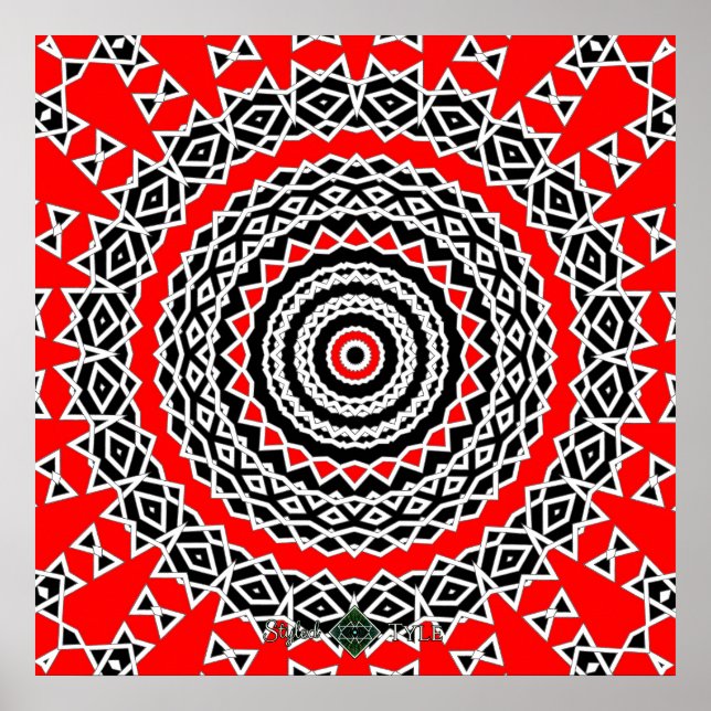 Affiche Mandala Prism (Rouge) (Devant)